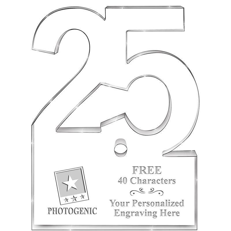 6" 25 YEARS OF SERVICE ACRYLIC