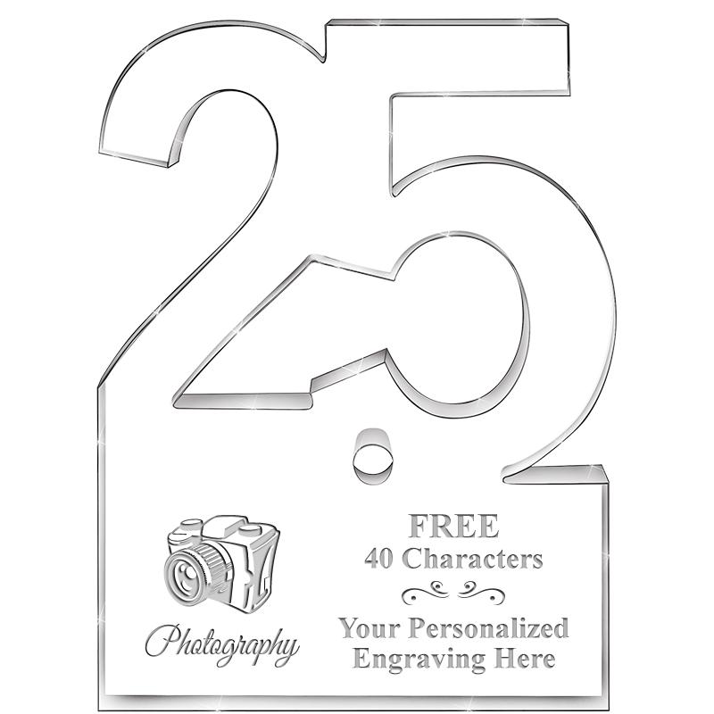 6" 25 YEARS OF SERVICE ACRYLIC