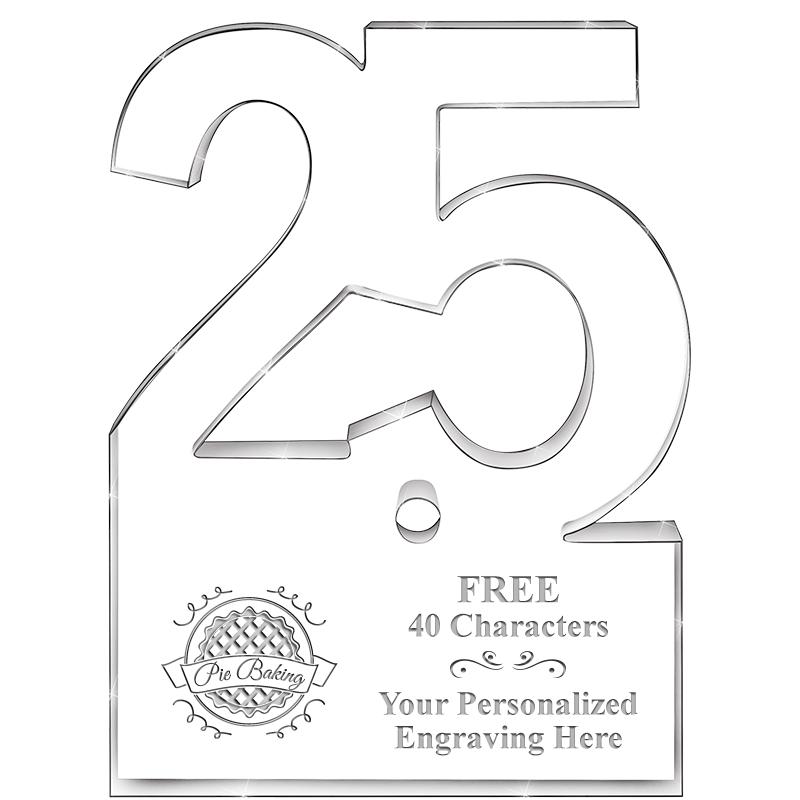 6" 25 YEARS OF SERVICE ACRYLIC