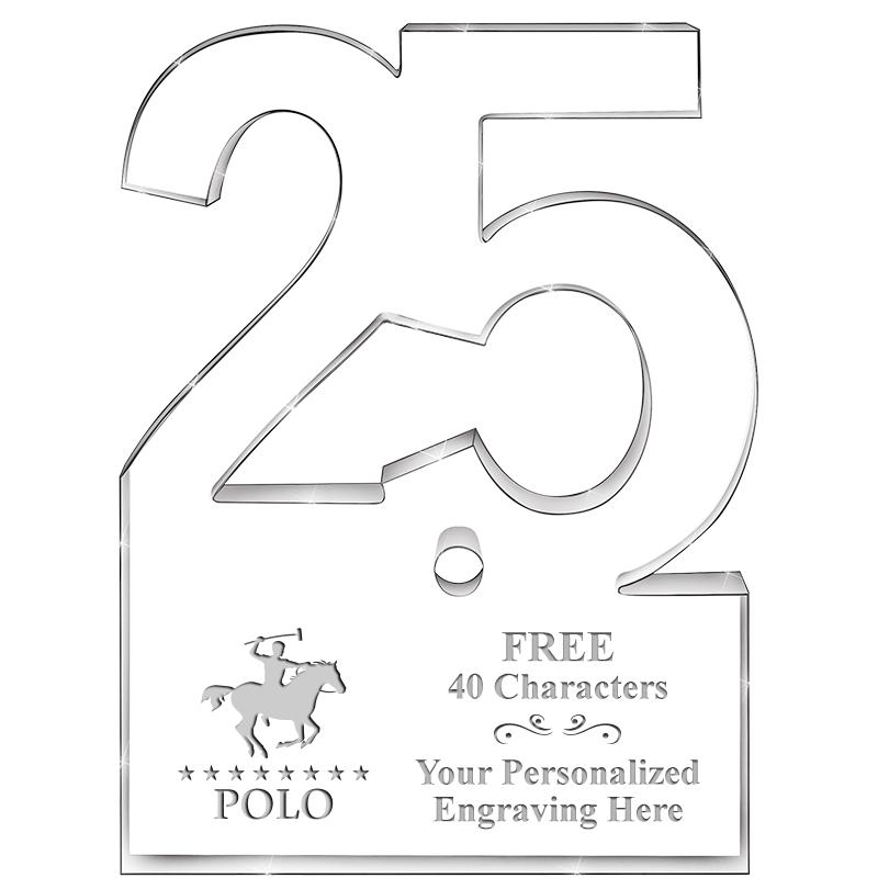 6" 25 YEARS OF SERVICE ACRYLIC