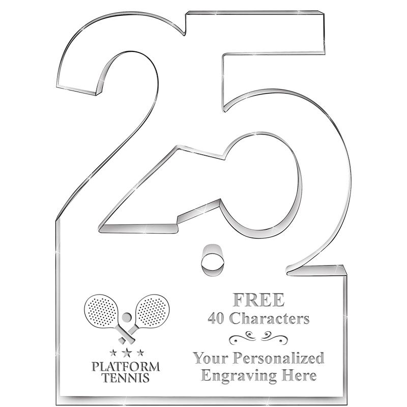 6" 25 YEARS OF SERVICE ACRYLIC