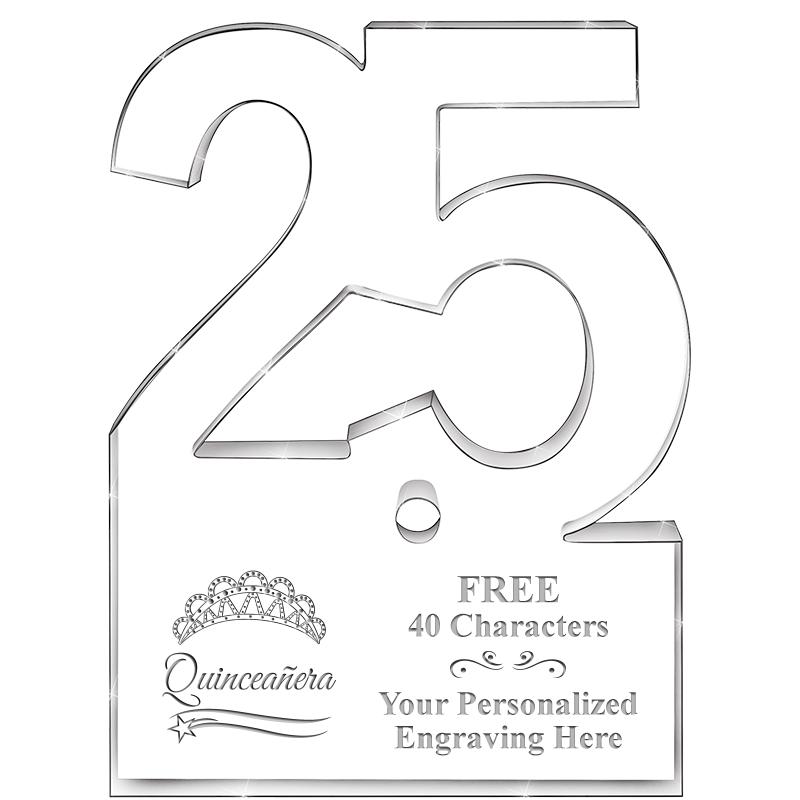 6" 25 YEARS OF SERVICE ACRYLIC