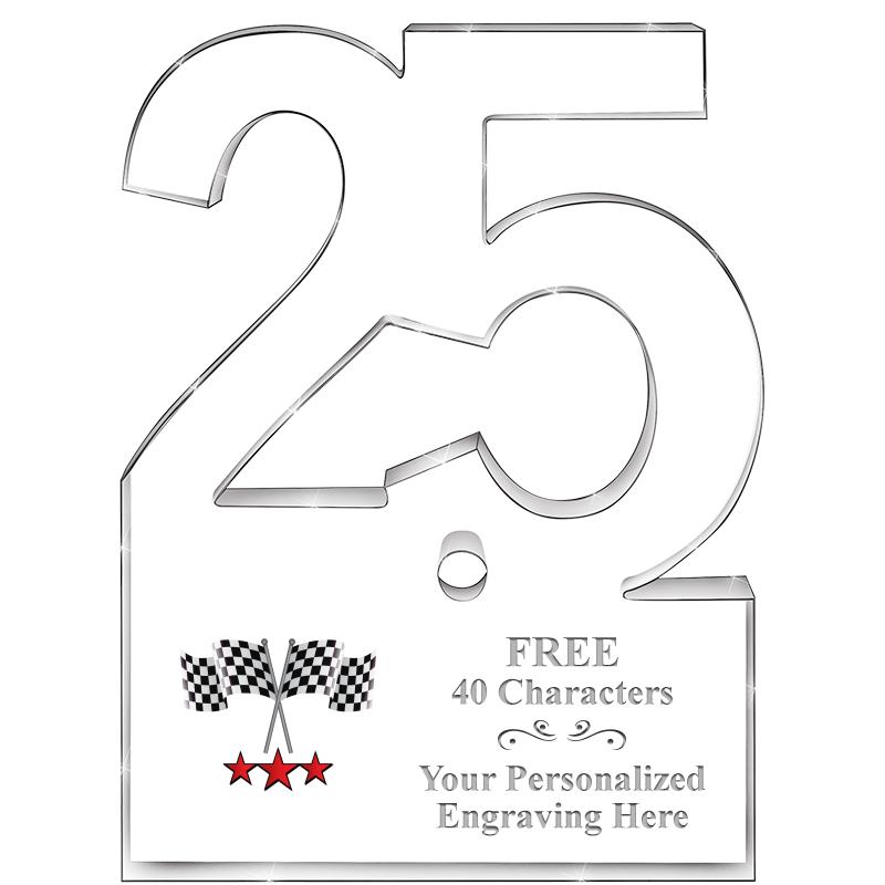 6" 25 YEARS OF SERVICE ACRYLIC