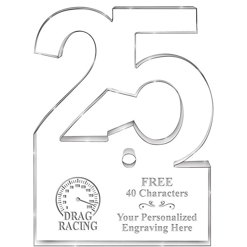 6" 25 YEARS OF SERVICE ACRYLIC