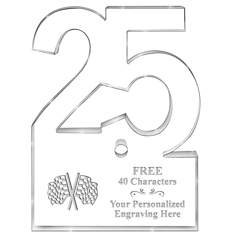 6" 25 YEARS OF SERVICE ACRYLIC