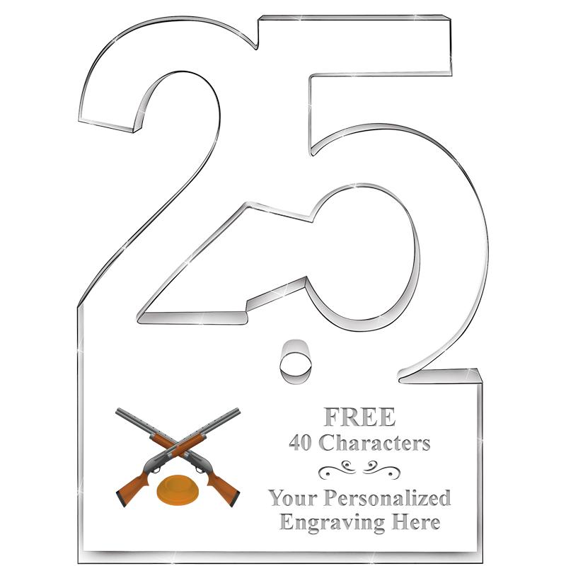 6" 25 YEARS OF SERVICE ACRYLIC