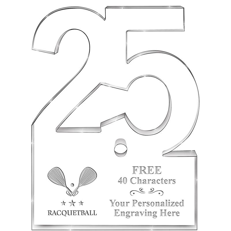 6" 25 YEARS OF SERVICE ACRYLIC