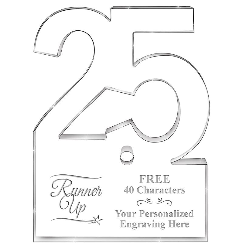 6" 25 YEARS OF SERVICE ACRYLIC