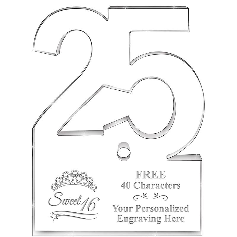 6" 25 YEARS OF SERVICE ACRYLIC