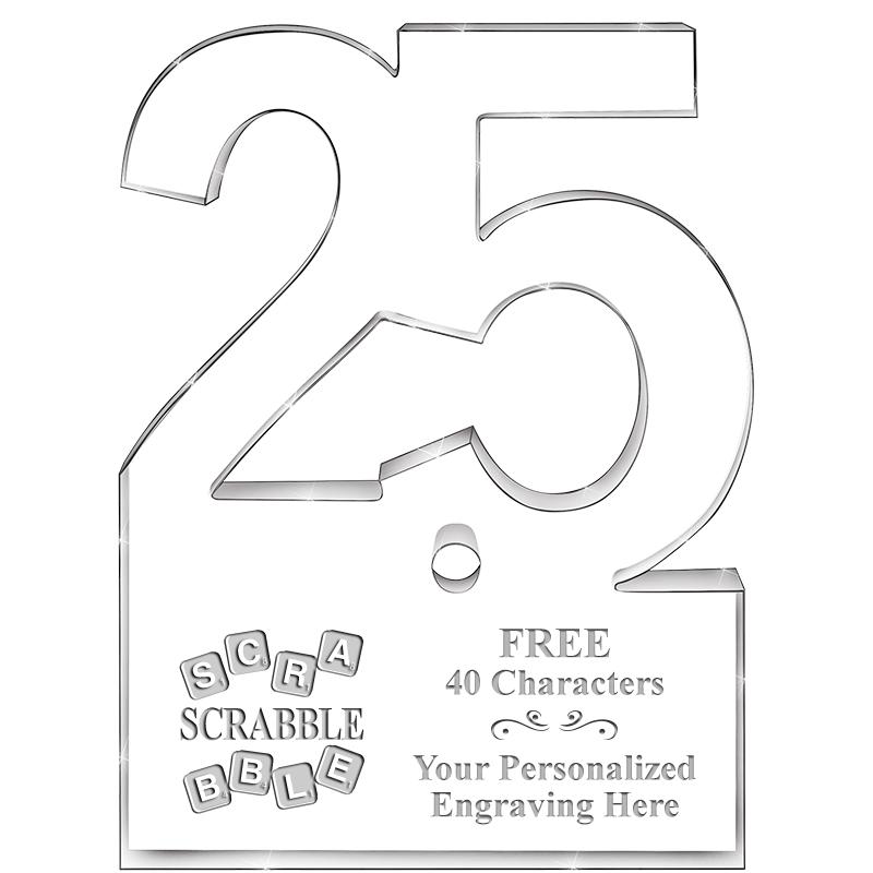 6" 25 YEARS OF SERVICE ACRYLIC