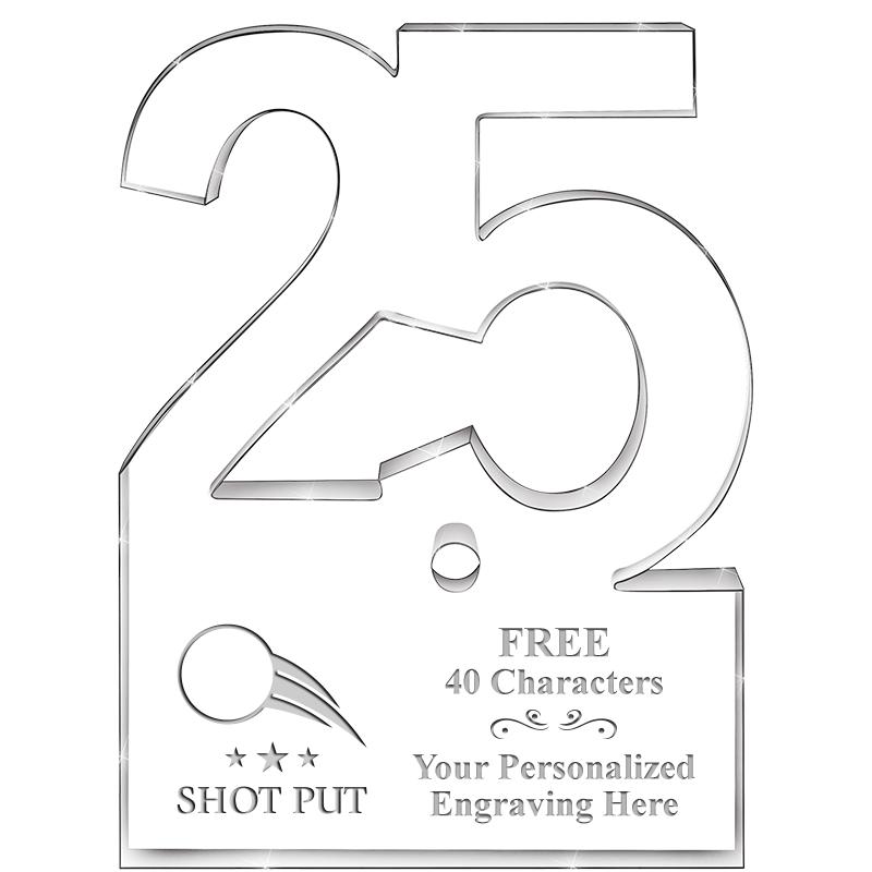 6" 25 YEARS OF SERVICE ACRYLIC