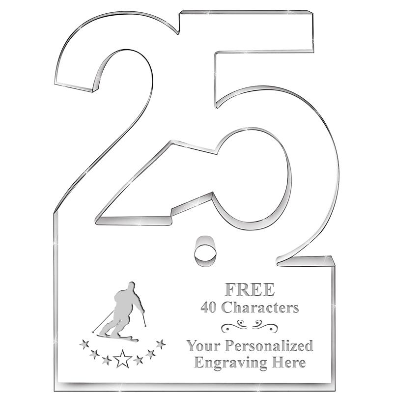 6" 25 YEARS OF SERVICE ACRYLIC