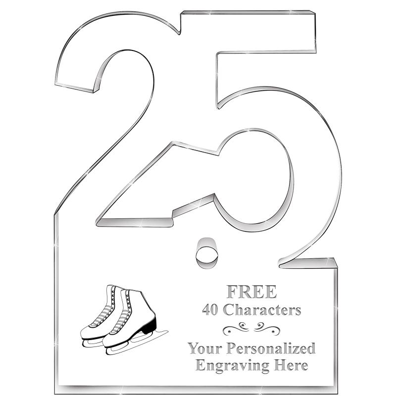 6" 25 YEARS OF SERVICE ACRYLIC