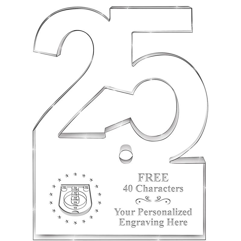 6" 25 YEARS OF SERVICE ACRYLIC