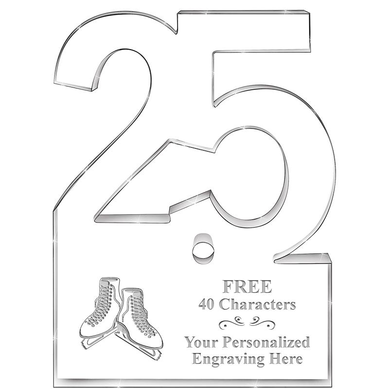 6" 25 YEARS OF SERVICE ACRYLIC