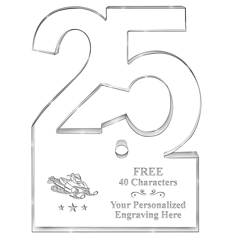 6" 25 YEARS OF SERVICE ACRYLIC