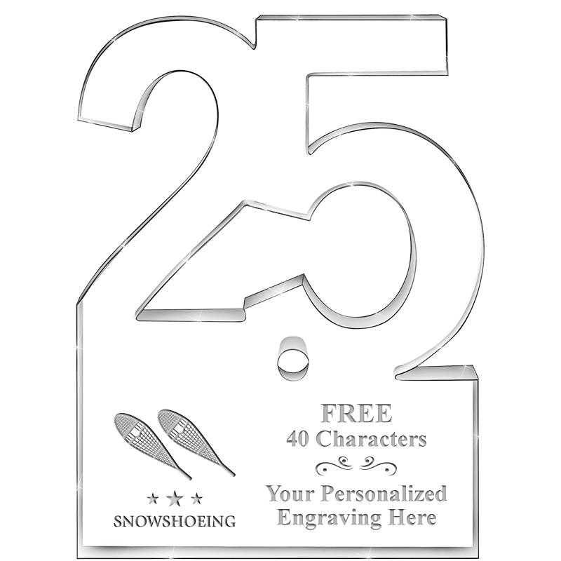 6" 25 YEARS OF SERVICE ACRYLIC