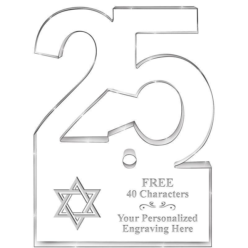 6" 25 YEARS OF SERVICE ACRYLIC