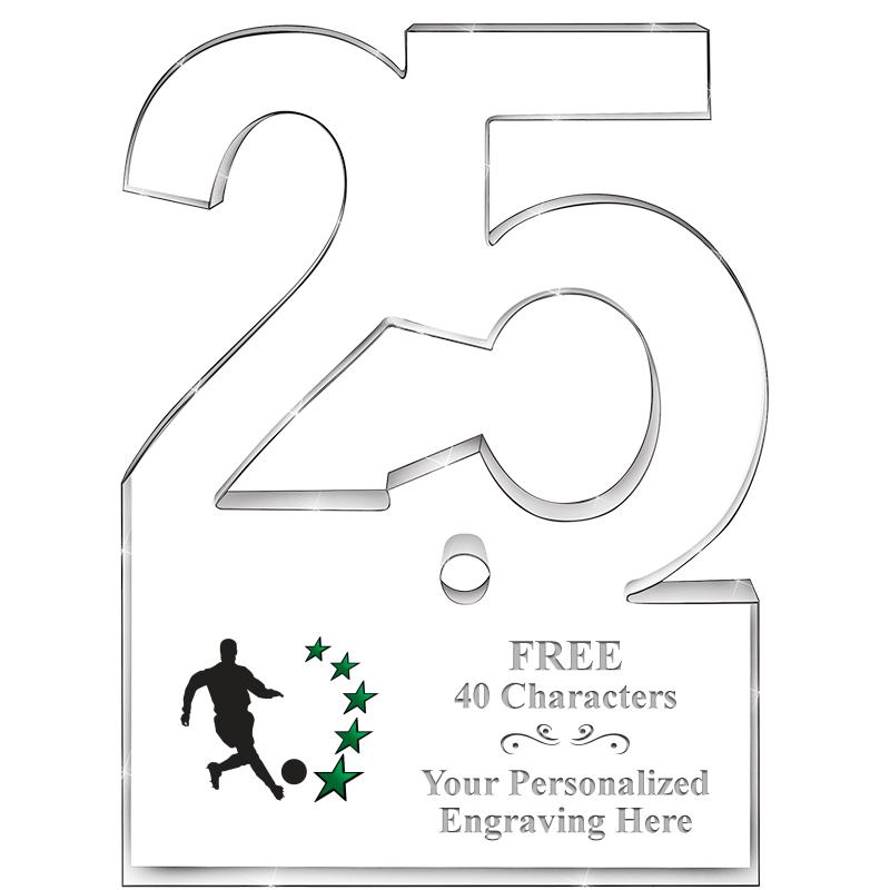 6" 25 YEARS OF SERVICE ACRYLIC