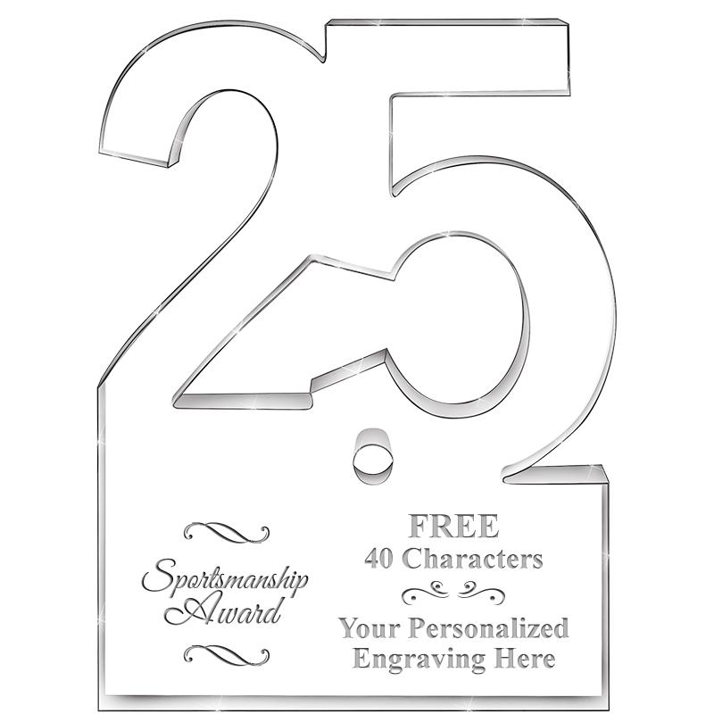 6" 25 YEARS OF SERVICE ACRYLIC