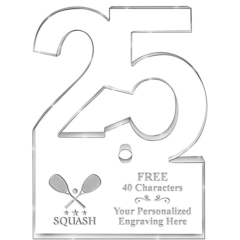 6" 25 YEARS OF SERVICE ACRYLIC