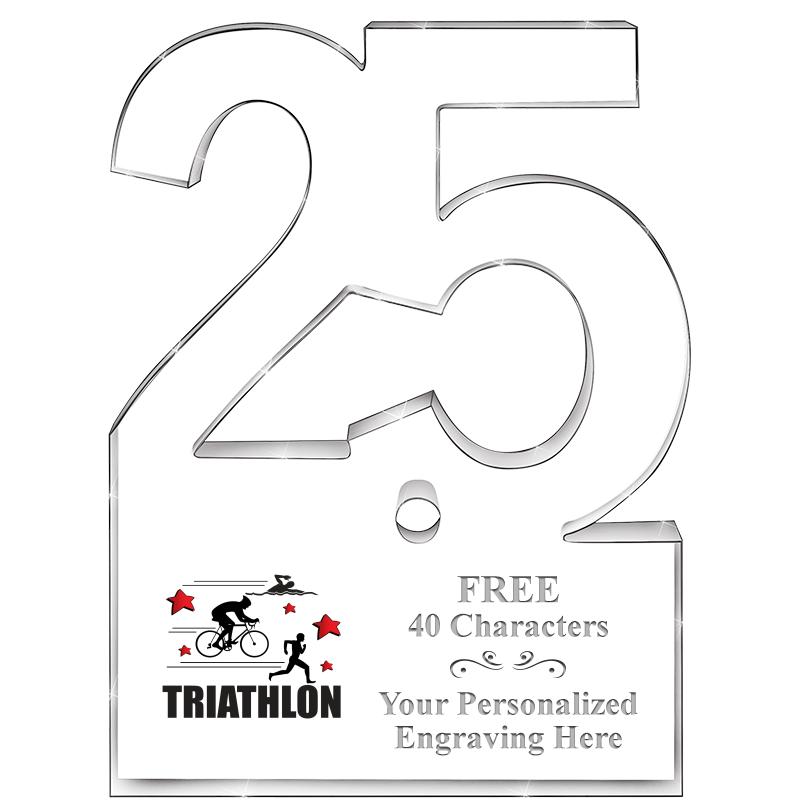 6" 25 YEARS OF SERVICE ACRYLIC