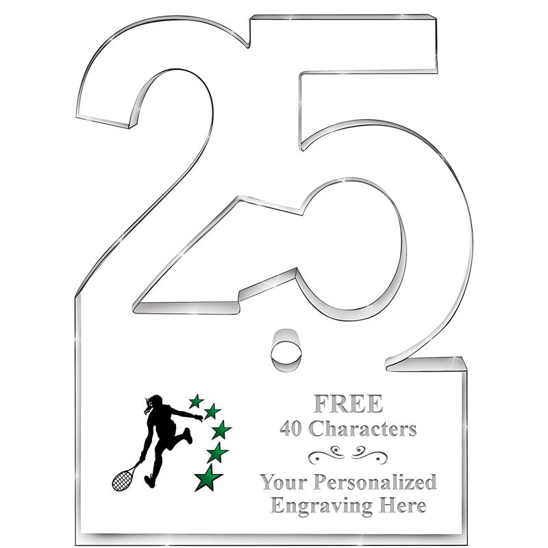 6" 25 YEARS OF SERVICE ACRYLIC