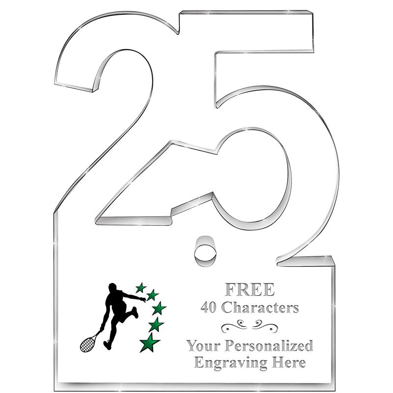 6" 25 YEARS OF SERVICE ACRYLIC