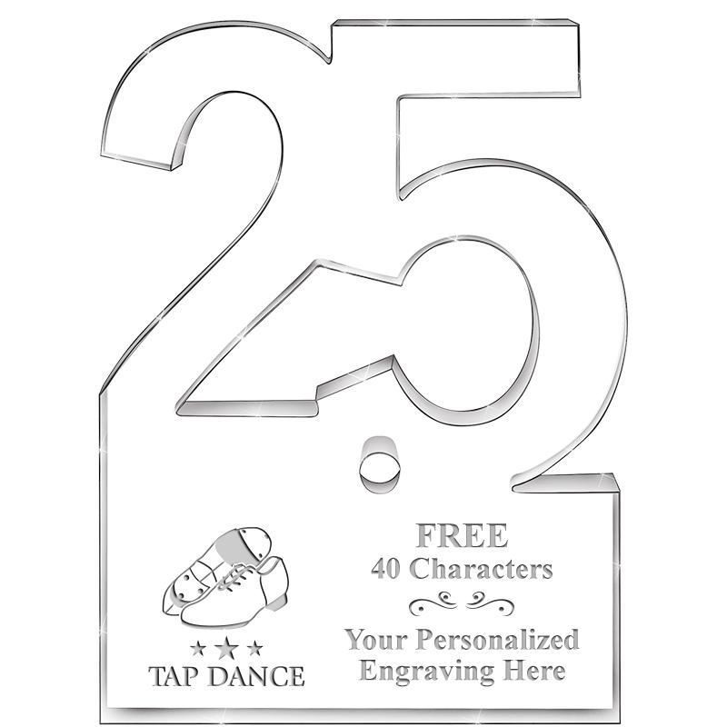 6" 25 YEARS OF SERVICE ACRYLIC