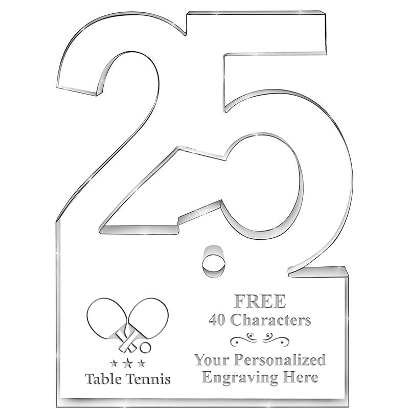 6" 25 YEARS OF SERVICE ACRYLIC