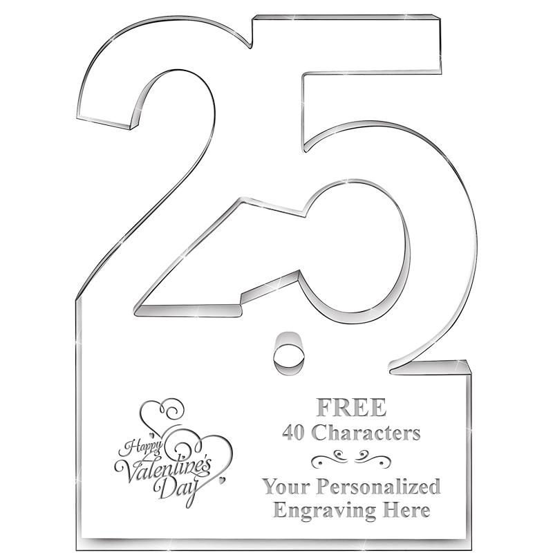 6" 25 YEARS OF SERVICE ACRYLIC