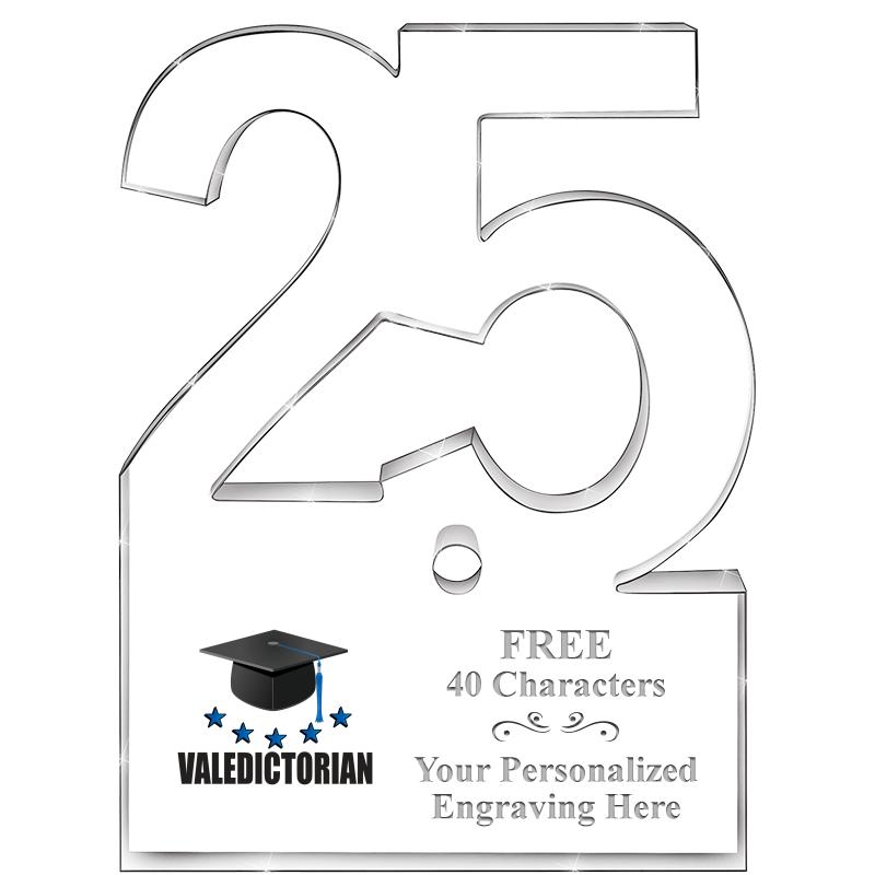 6" 25 YEARS OF SERVICE ACRYLIC