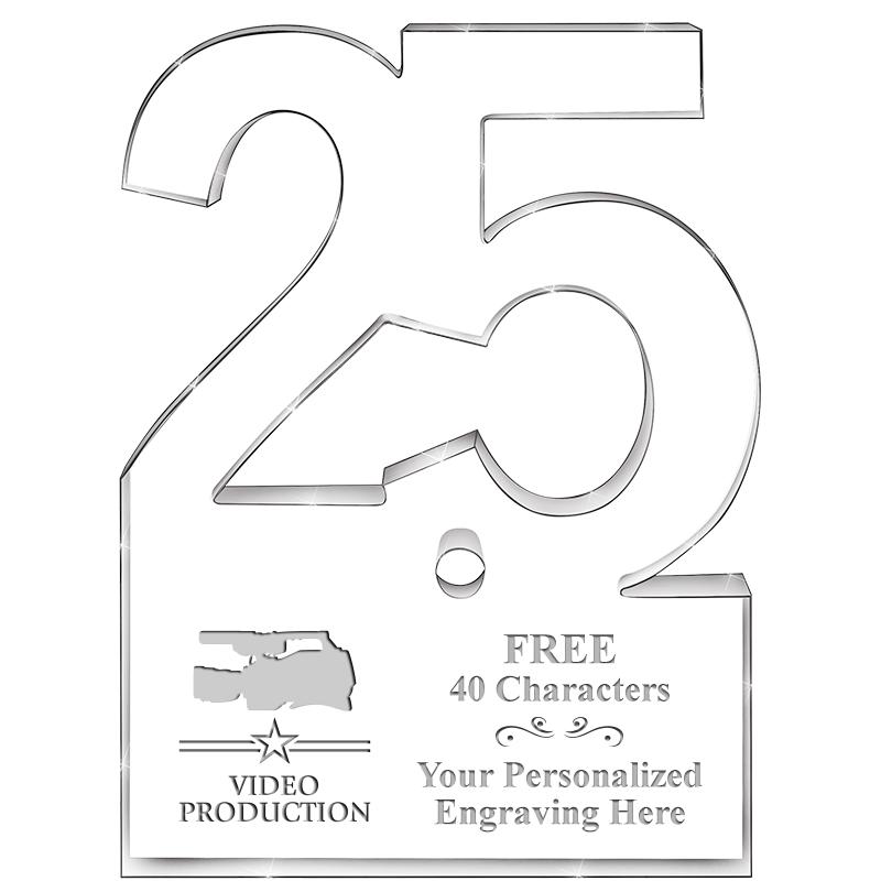 6" 25 YEARS OF SERVICE ACRYLIC