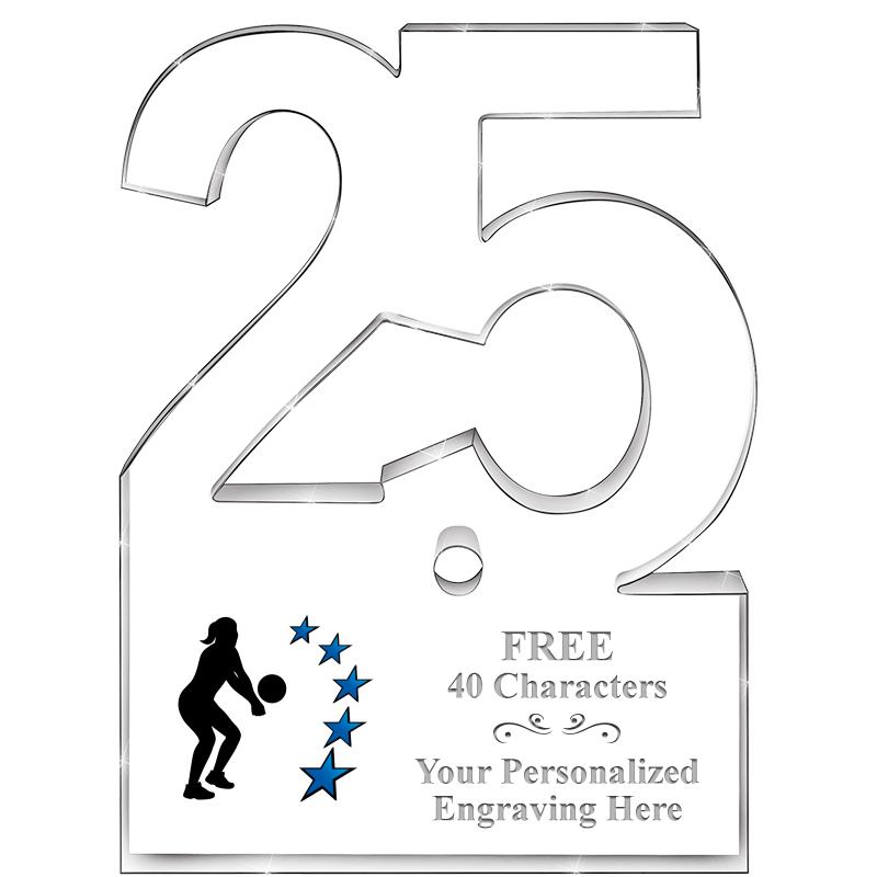 6" 25 YEARS OF SERVICE ACRYLIC