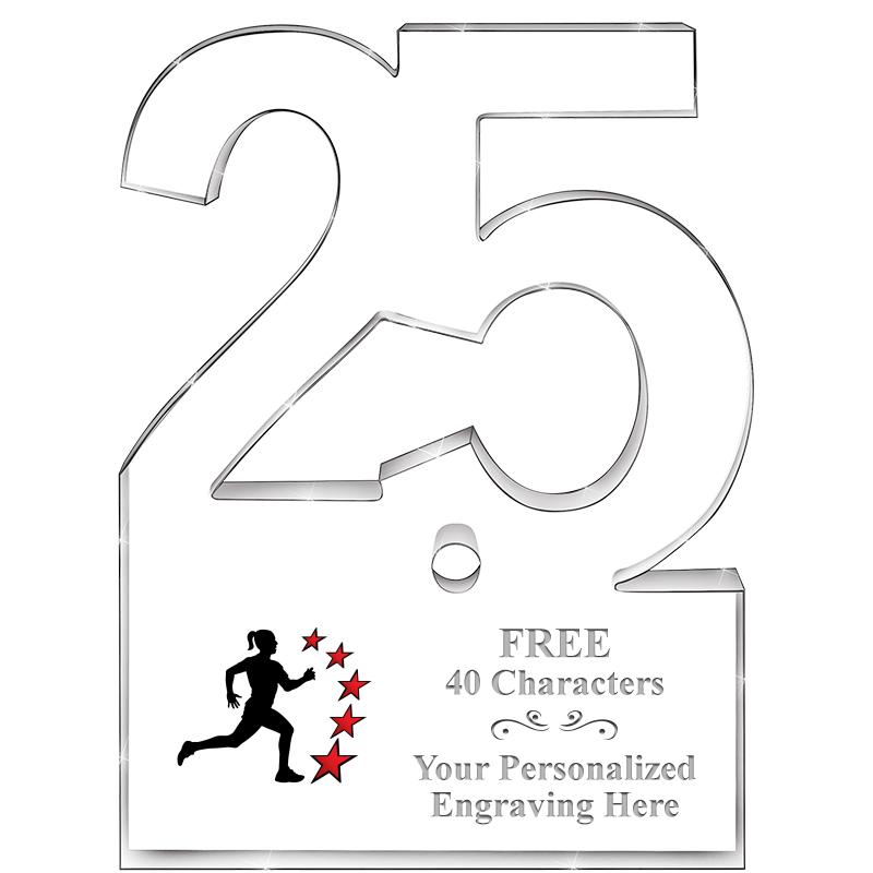 6" 25 YEARS OF SERVICE ACRYLIC