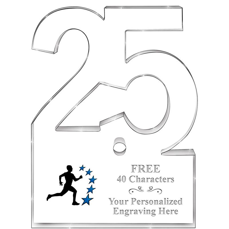 6" 25 YEARS OF SERVICE ACRYLIC