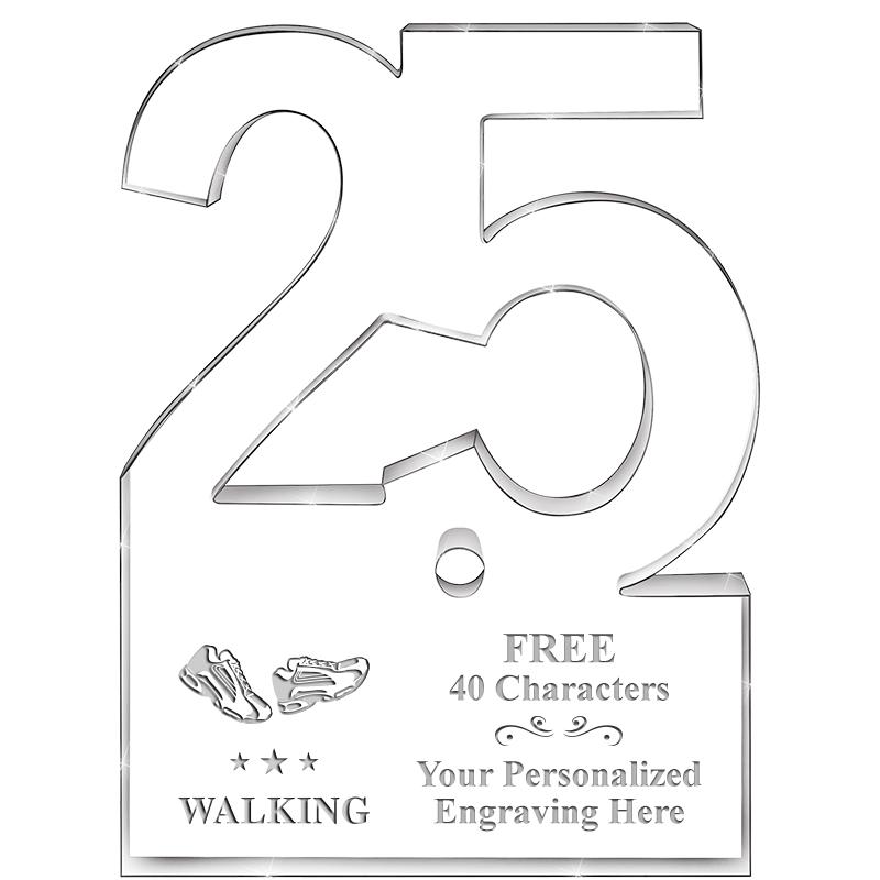 6" 25 YEARS OF SERVICE ACRYLIC