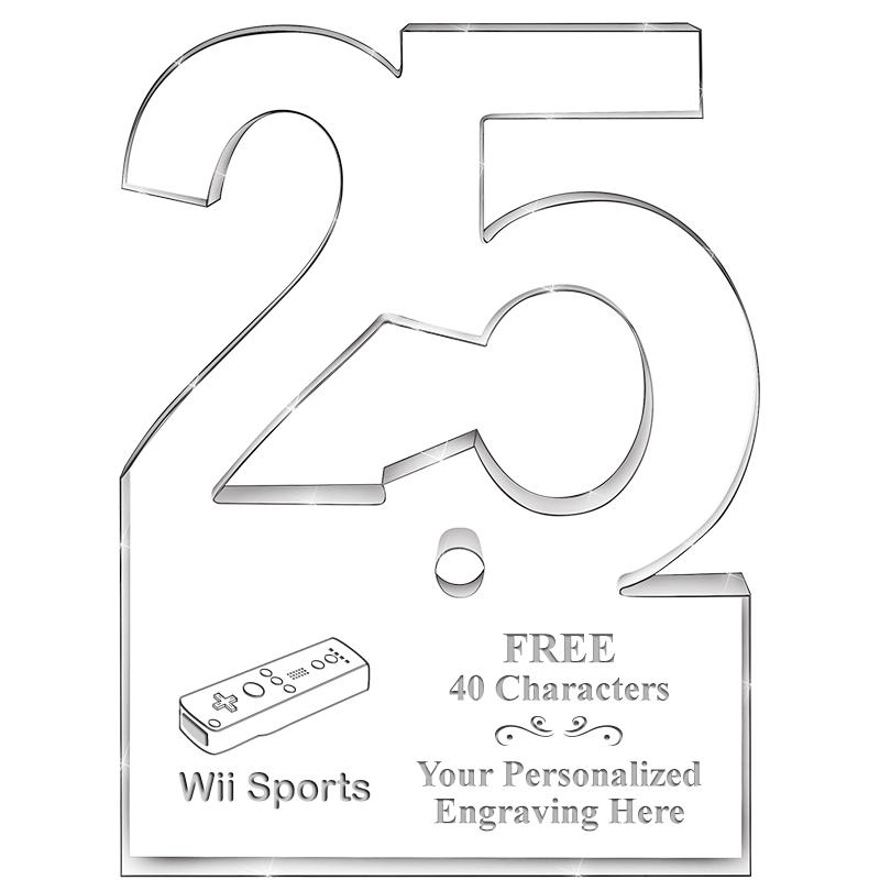 6" 25 YEARS OF SERVICE ACRYLIC