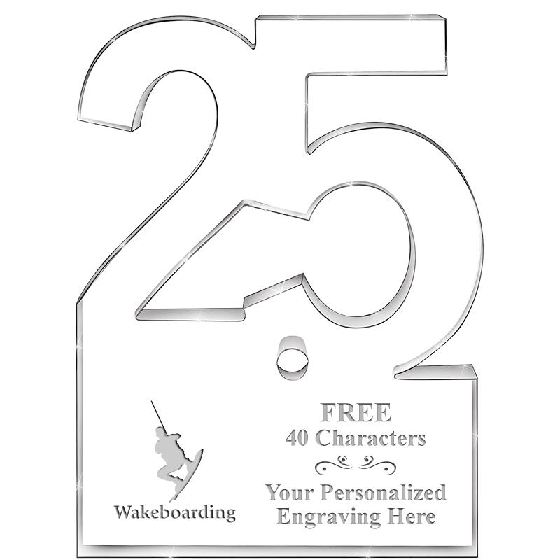 6" 25 YEARS OF SERVICE ACRYLIC