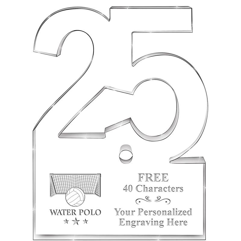 6" 25 YEARS OF SERVICE ACRYLIC