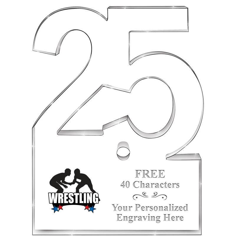 6" 25 YEARS OF SERVICE ACRYLIC