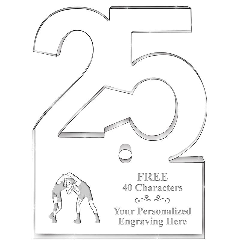 6" 25 YEARS OF SERVICE ACRYLIC