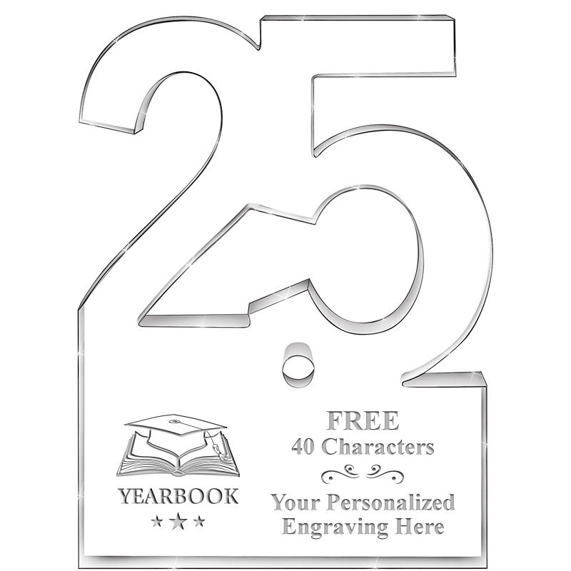 6" 25 YEARS OF SERVICE ACRYLIC