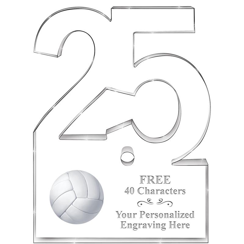 6" 25 YEARS OF SERVICE ACRYLIC