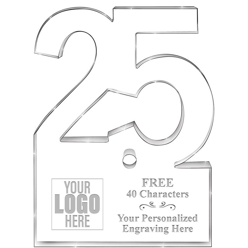 6" 25 YEARS OF SERVICE ACRYLIC