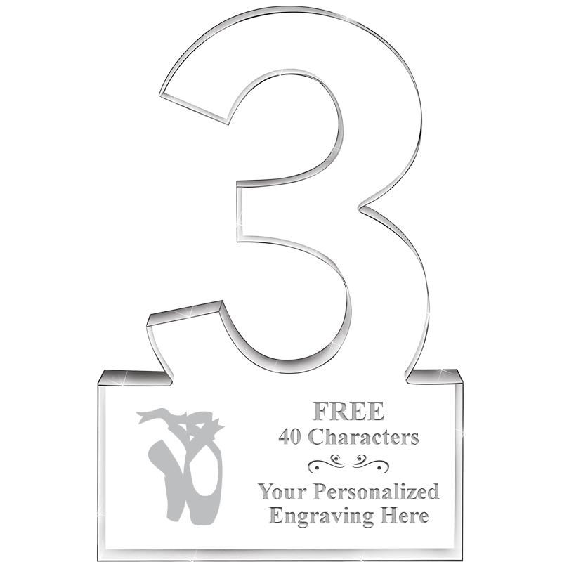 6" 3 YEARS OF SERVICE ACRYLIC