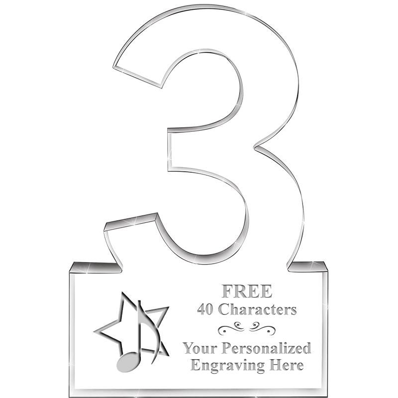 6" 3 YEARS OF SERVICE ACRYLIC