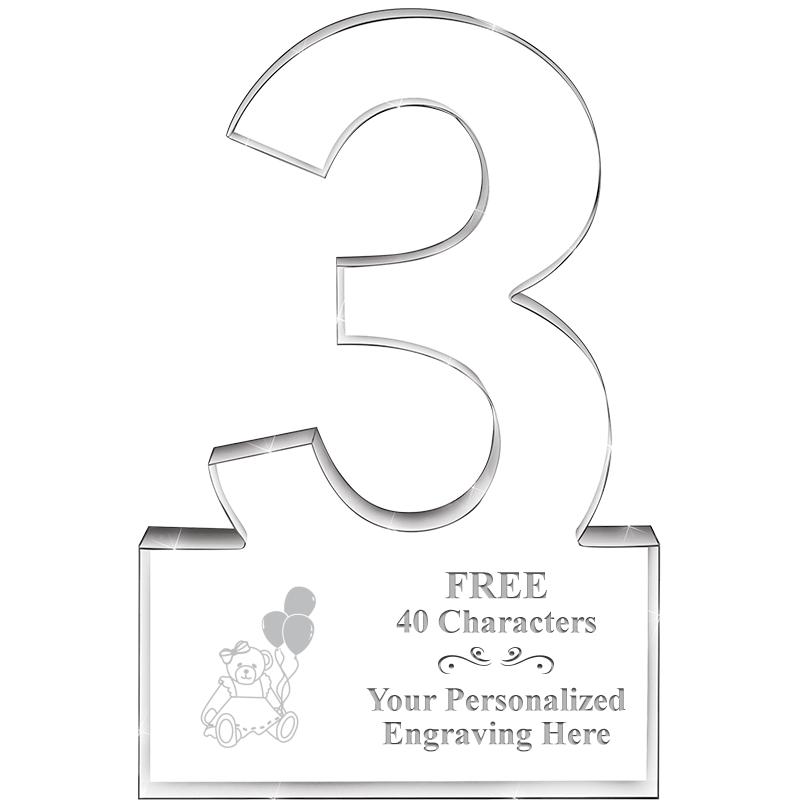 6" 3 YEARS OF SERVICE ACRYLIC