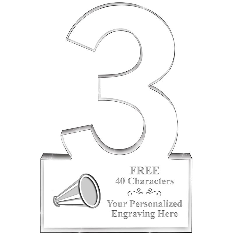 6" 3 YEARS OF SERVICE ACRYLIC