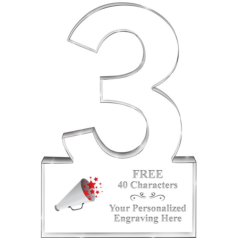 6" 3 YEARS OF SERVICE ACRYLIC